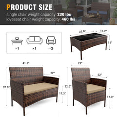 Carlina 4 - Person Outdoor Seating Group with Cushions