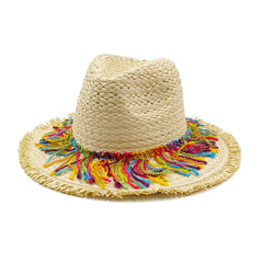 Summer Straw Hat Pearl Pin Women'S Summer Seaside Sunshade Hollow Groove Flat Top Straw Hat Sombrero 여성모자
