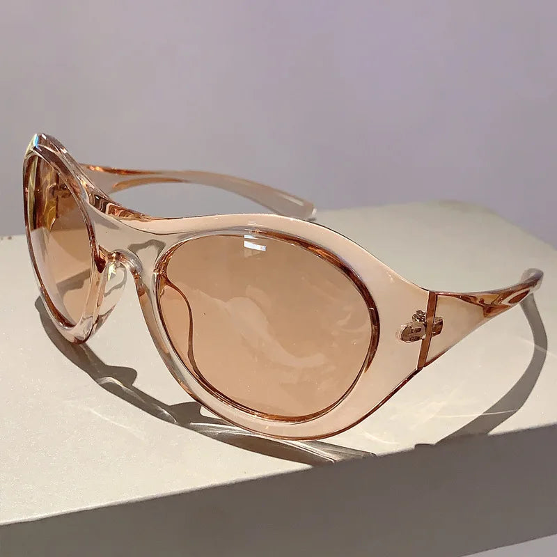 Oversized Y2K Punk Big Frame Vintage Sunglasses Women for Men Luxury Brand Designer Sun Glasses Popular Fashion Future Shades UV