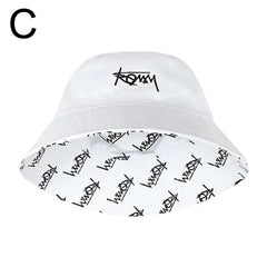 Summer Big Head Letter Bucket Hat for Men Women Korean Fisherman Hat Reversible Hawaii Large Cap Sun Hat plus Size Panama H7I9