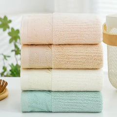 Inyahome Pack of 1/4/6 Bamboo Fiber Bathroom Towels Sets 34X74Cm Hand Face Bath Towel Gift Towel Sheet 타월 Serviettes Cream Green