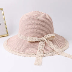 2019 Summer Bow Ribbon Sun Hat Panama Women'S Cap Bonnet Beach Straw Hats Summer Hats for Women Шляпа Соломенная Gorro Mujer