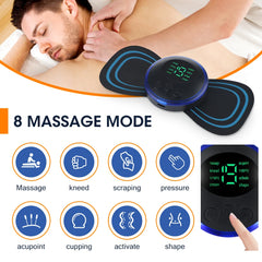 Portable Mini Electric Neck Massager With 5/1Pcs Massage Relief Back Massager