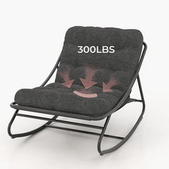 Outdoor Caili Rocking Metal Chair with Cushions
