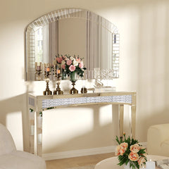 Large Wall Mirror with Beveled Glass Edge Grecian Venetian Accent Mirror for Home Decoration