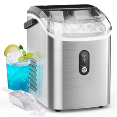 Countertop,Crushed Ice Maker with Chewable Ice,Fast Ice Making 35Lbs/Day, Self Cleaning Countertop Ice Ma