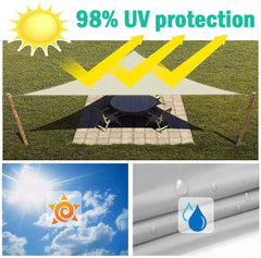 Multi-Size Triangle Sun Shade Sail Waterproof Outdoor Garden Patio Party Sunscreen Awing Sun Canopy for Beach Camping Pool