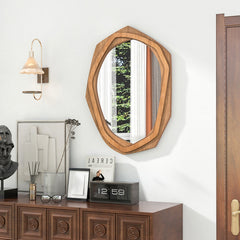 Large Water Proof Irregular Framed Decoration Wall Mirror with Expansion Screws
