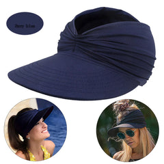 Polyamide Sun Protect Wide Brim Sunhat Women Outdoor Summer Hat Open Top Hollow Cap Adult Sun Visor Hat Travel Seaside Beach Hat