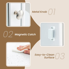 Bathroom Wall Medicine Cabinet with Mirror Door Removable and Adjustable Shelves