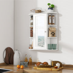 Bathroom Wall Medicine Cabinet with Mirror Door Removable and Adjustable Shelves