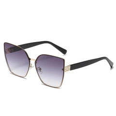 Vintage Square Sunglasses Rimless Frameless Rectangle Shades Gradient UV400 Brand Designer Traveling Sun Glasses for Women UV400
