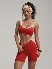 Summer High Waist Lift Hip Breathable Yoga Suit Women'S Running Exercise Fitness Training Two-Piece Set