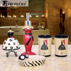 5pcs/Set Resin Bathroom Holding Kit- Suite Home Accessories