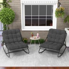 Outdoor Caili Rocking Metal Chair with Cushions