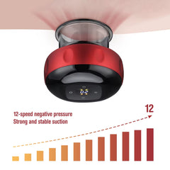 6/12 Levels Electric Cupping Massager Intelligent Breathing Negative Pressure Scraping Instrument for Relieve Physical Fatigue