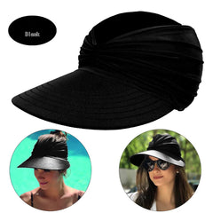 Polyamide Sun Protect Wide Brim Sunhat Women Outdoor Summer Hat Open Top Hollow Cap Adult Sun Visor Hat Travel Seaside Beach Hat