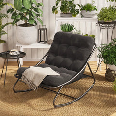 Outdoor Caili Rocking Metal Chair with Cushions