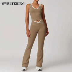 Women 2PCS Yoga Set Nude Feeling Workout Sets Gym Push up Fitness Running Workout Tracksuit Sportwear Sport Bra Leggings Suit
