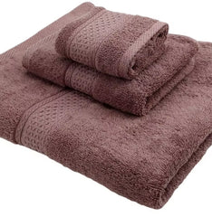 Bath Towel Set with Handkerchief, Face Cloth, Family Terry Towels, Bathroom Gift, 17 Colors, 3 Pcs