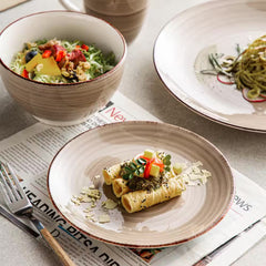 Series Bella Dinnerware 16-Pieces Creme-I Porcelain Crockery in Vintage Look (Service Set for 4)