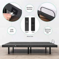 15" Massaging Zero Gravity Adjustable Bed with Wireless Remote