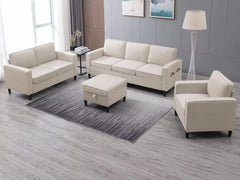 Living Room Furniture Sets, Convertible Sectional Sofa Couch with Storage Ottoman, Modular Sectional Couch for Living Room