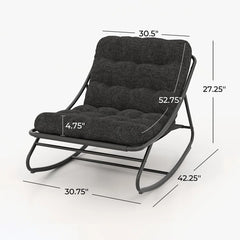 Outdoor Caili Rocking Metal Chair with Cushions