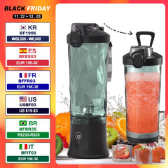 Portable Blender Electric Juicer 600ML Fruit Mixers 4000Mah USB Rechargeable Smoothie Mini Blender Multifunction Juice Maker
