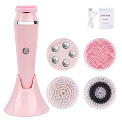 4 in 1 Electric Facial Cleansing Brush Face Cleaner Personal Care Acne Facial Massager Skin Tightening Machine Beauty Care Tools