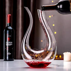 Crystal U-Shaped Wine Decanter Gift Box Swan Decanter Creative Wine Separator