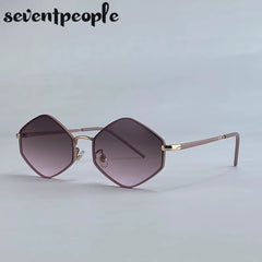 Vintage Steampunk Polygon Sunglasses Women 2025 Luxury Brand Classic Hexagon Sun Glasses Trendy Driving Shades for Ladies UV400