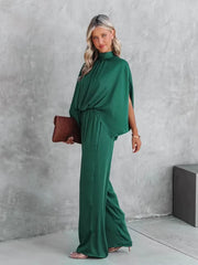 Jumpsuits for Women 2022 Elegant Autumn Elegant Casual Long Sleeve Solid Color Waist Loose Wide Legs Pants Jumpsuit