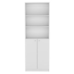 Bookcase Dual-Door Benzoni, Office, White