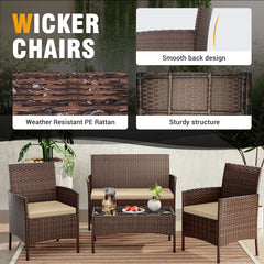 Carlina 4 - Person Outdoor Seating Group with Cushions