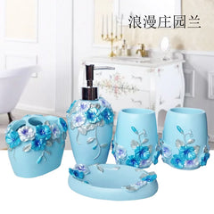 5pcs/Set Resin Bathroom Holding Kit- Suite Home Accessories