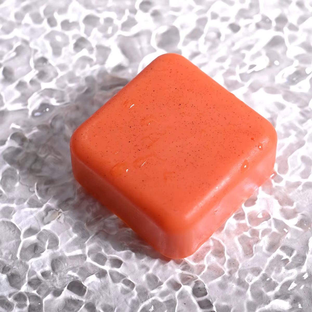 Kojic Acid Scrub Soap Orange Fragrance Body Face Wash Nature Ingredient Papaya Floral Pattern Paper Style Bath