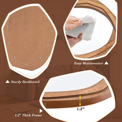 Large Water Proof Irregular Framed Decoration Wall Mirror with Expansion Screws