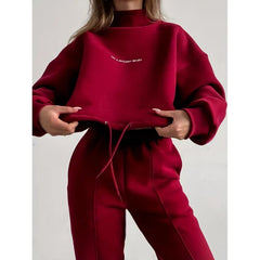 2025 Hot Sale Women'S Clothing Printing Sweatshirtsuit 2-Piece Set Spring Season Cross-Border Fashion European American Style