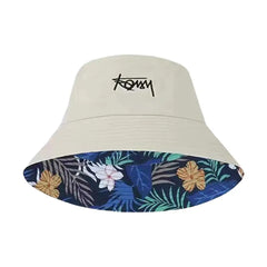 Summer Big Head Letter Bucket Hat for Men Women Korean Fisherman Hat Reversible Hawaii Large Cap Sun Hat plus Size Panama H7I9