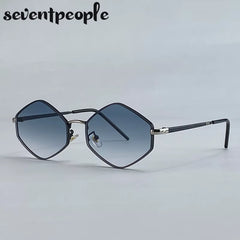 Vintage Steampunk Polygon Sunglasses Women 2025 Luxury Brand Classic Hexagon Sun Glasses Trendy Driving Shades for Ladies UV400