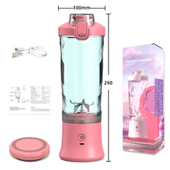 Portable Blender Electric Juicer 600ML Fruit Mixers 4000Mah USB Rechargeable Smoothie Mini Blender Multifunction Juice Maker