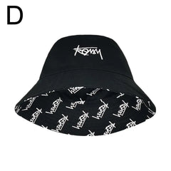 Summer Big Head Letter Bucket Hat for Men Women Korean Fisherman Hat Reversible Hawaii Large Cap Sun Hat plus Size Panama H7I9