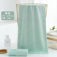 Inyahome Pack of 1/4/6 Bamboo Fiber Bathroom Towels Sets 34X74Cm Hand Face Bath Towel Gift Towel Sheet 타월 Serviettes Cream Green