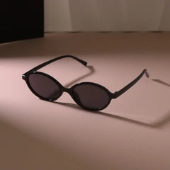 Trendy Small Frame Sun Glasses Women Men Oval Sunglasses Female Cool Black Colors Mirror Designer Brand Fashion