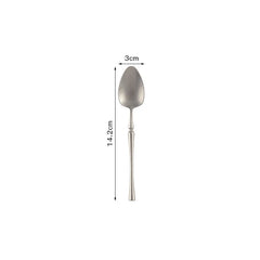 Retro Scrub Stainless Steel Flatware Cutlery Set Knife Fork Spoon Dessert