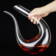 Crystal U-Shaped Wine Decanter Gift Box Swan Decanter Creative Wine Separator