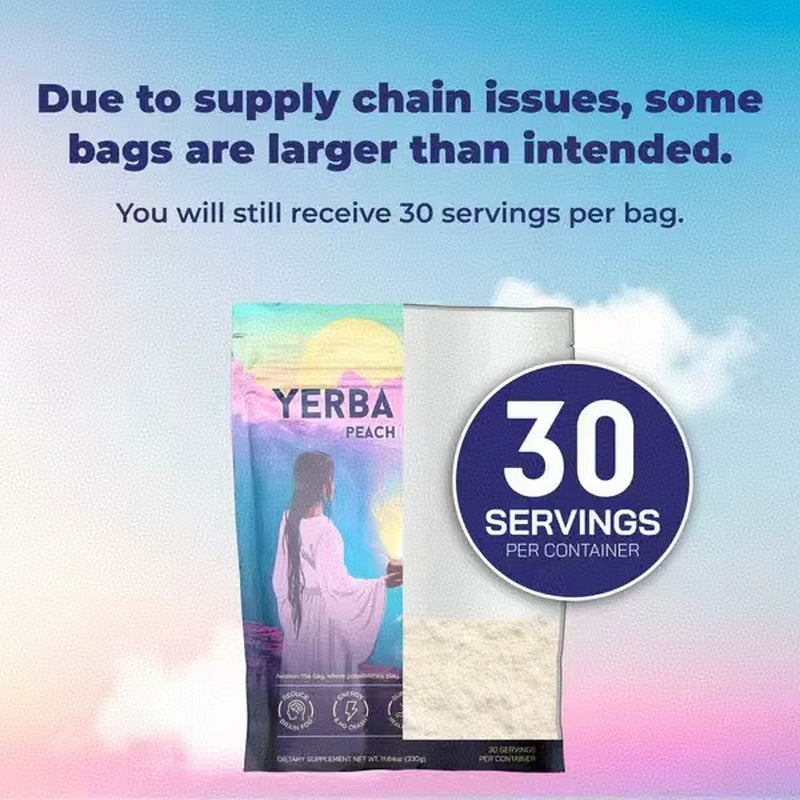 Prebiotics and Probiotics Yerba Mate Instant Tea Powder 3-In-1 Super Drink Clean Energy, Gut Health