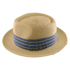 2025 New Fedora Straw Hat with Wide Striped Band, Woven Sun Hat for Men Women