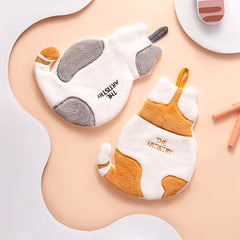 Cute Cartoon Hand Towel Super Absorbent Bathroom Cleaning Towel Microfiber Kitchen Towel High-Efficiency Bathroom Kitchen Tools